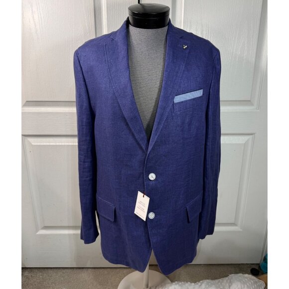 NWT Cremieux Classics Linen Sportcoat Blazer Jacket MENS Size XL Elbow Patches - Picture 5 of 14